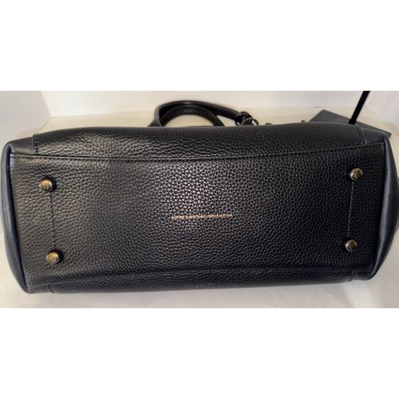 Coach 1941 Shadow Carryall 53403 Black Pebble Leather Glovetanned Shoulder Cross - Picture 3 of 5